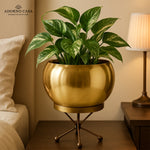 Load image into Gallery viewer, Luna Metal Pot Paired with a Sturdy Black Iron Stand