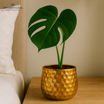 Load image into Gallery viewer, Aurum Hammered Finish Metal Accent Vase