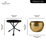 Load image into Gallery viewer, Luna Metal Pot Paired with a Sturdy Black Iron Stand