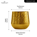 Load image into Gallery viewer, Aurum Hammered Finish Metal Accent Vase