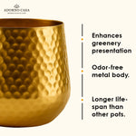 Load image into Gallery viewer, Aurum Hammered Finish Metal Accent Vase