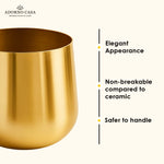 Load image into Gallery viewer, Lustre Gold Metallic Finish Accent Metal Vase