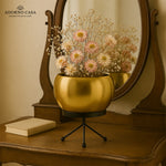 Load image into Gallery viewer, Luna Metal Pot Paired with a Sturdy Black Iron Stand