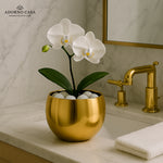 Load image into Gallery viewer, Lustre Metallic Finish Accent Metal Bowl
