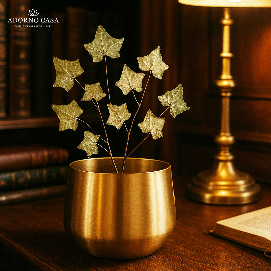 Lustre Sculpted Finish Accent Metal Bowl