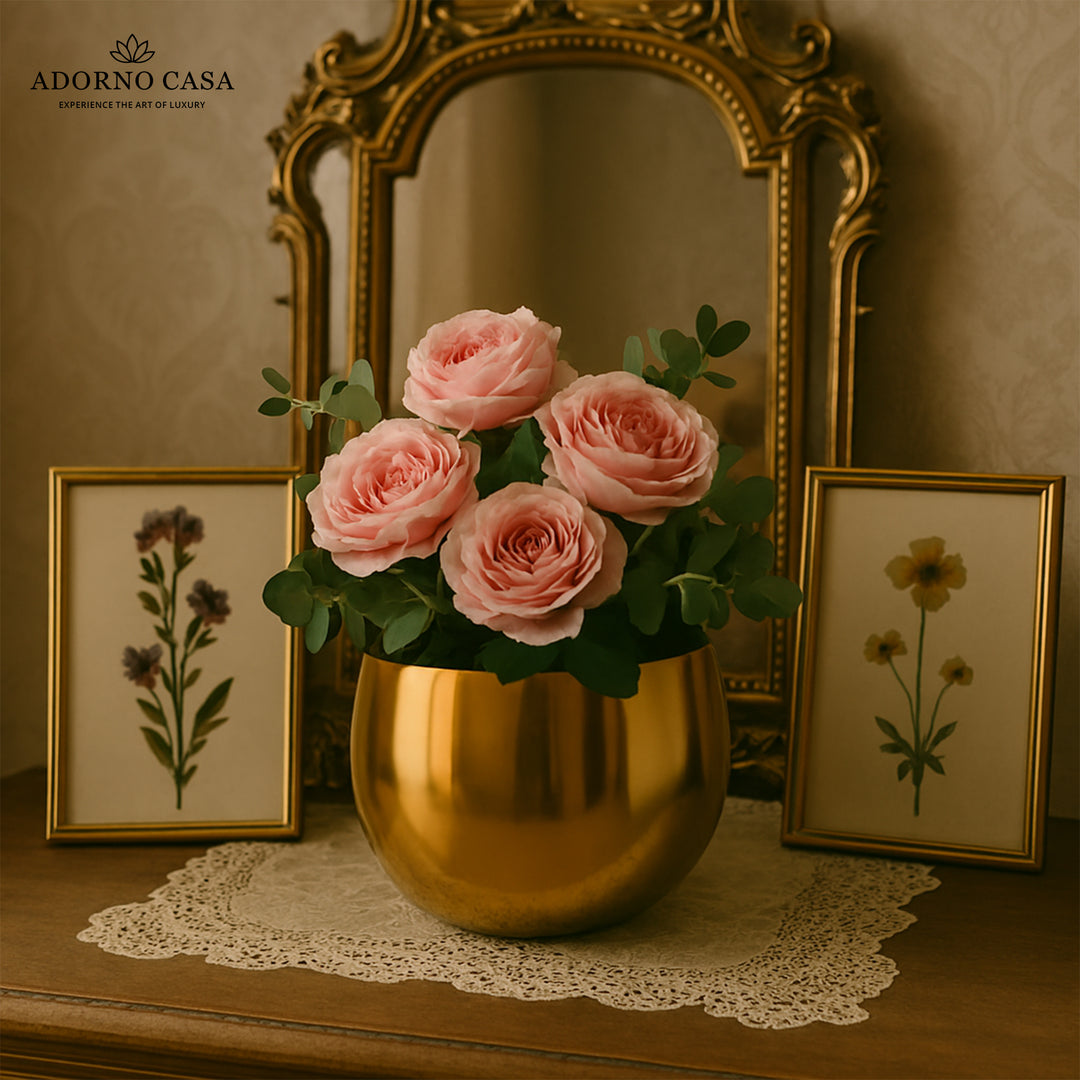 Lustre Metallic Finish Accent Metal Bowl