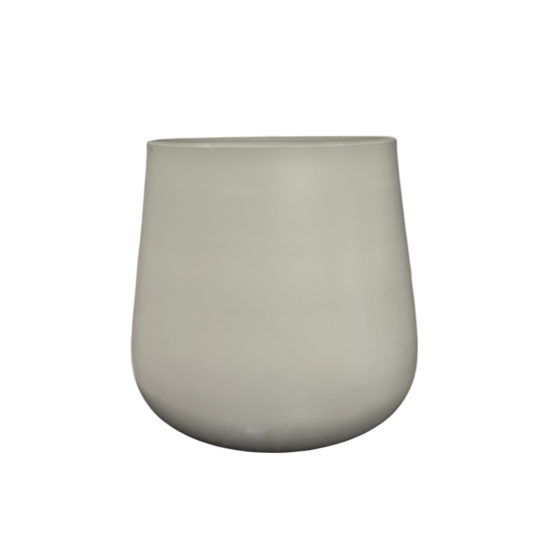 Noire Sculpt Matte Powder-Coated Metal Vase