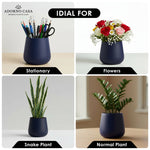 Load image into Gallery viewer, Noire Sculpt Matte Powder-Coated Metal Vase
