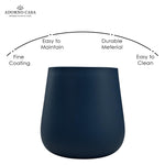 Load image into Gallery viewer, Noire Sculpt Matte Powder-Coated Metal Vase
