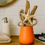 Load image into Gallery viewer, Noire Sculpt Matte Powder-Coated Metal Vase
