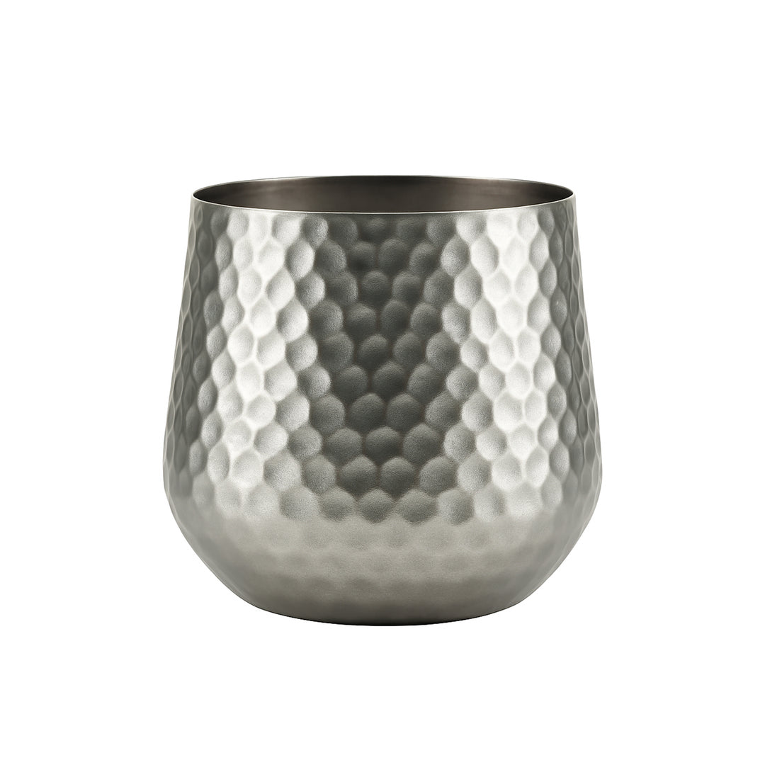 Aurum Hammered Finish Metal Accent Vase
