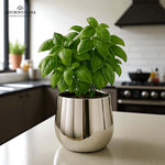 Load image into Gallery viewer, Lustre Gold Metallic Finish Accent Metal Vase