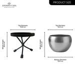 Load image into Gallery viewer, Luna Metal Pot Paired with a Sturdy Black Iron Stand