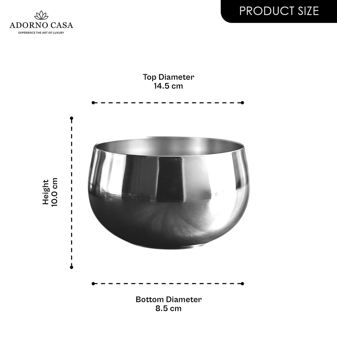 Lustre Metallic Finish Accent Metal Bowl