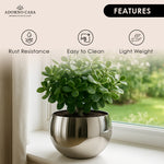 Load image into Gallery viewer, Lustre Metallic Finish Accent Metal Bowl
