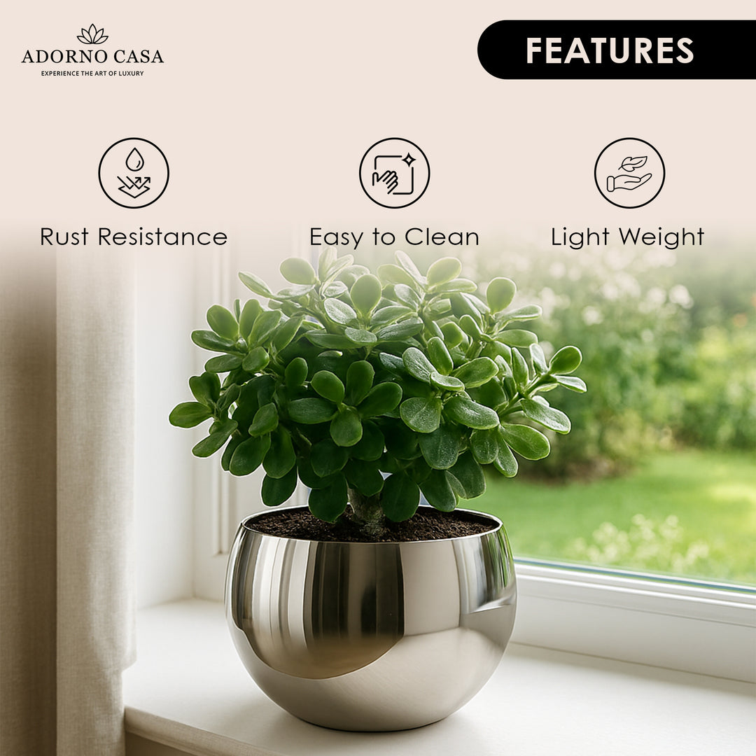 Lustre Metallic Finish Accent Metal Bowl