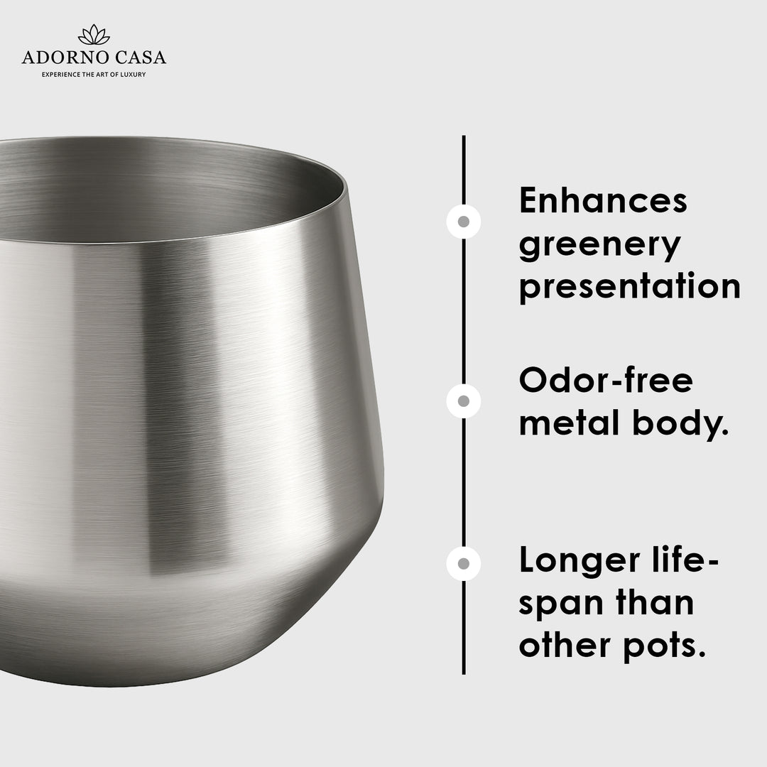 Lustre Sculpted Finish Accent Metal Bowl