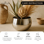 Load image into Gallery viewer, Lustre Metallic Finish Accent Metal Bowl
