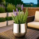 Load image into Gallery viewer, Lustre Gold Metallic Finish Accent Metal Vase