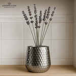 Load image into Gallery viewer, Aurum Hammered Finish Metal Accent Vase